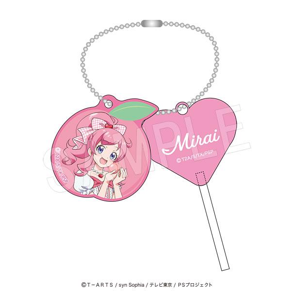 プリティーシリーズ（美妙系列） 心形糖果鑰匙扣 Fruits gingham ver. 桃山未來