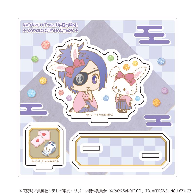 家庭教師HITMAN REBORN!（家庭教師）×SANRIO CHARACTERS 亞克力立牌 19/庫洛姆髑髏×Wish me mell（合作款）