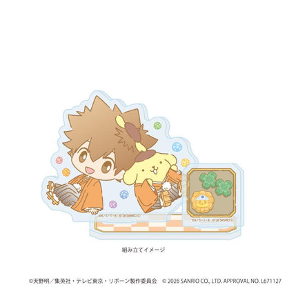 家庭教師HITMAN REBORN!（家庭教師）×SANRIO CHARACTERS 亞克力立牌 12/沢田綱吉×布丁狗（合作插畫）