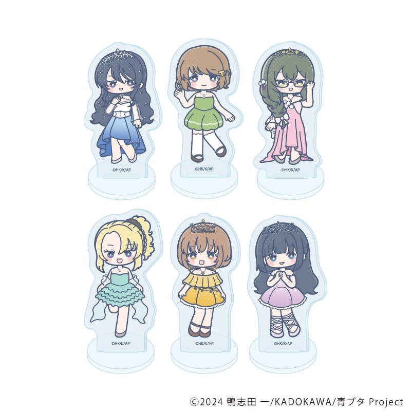 青春ブタ野郎シリーズ（青春豬頭少年系列） 亞克力迷你立牌02/花朵連衣裙ver. 完整套裝（全6種）（POP Art插畫）