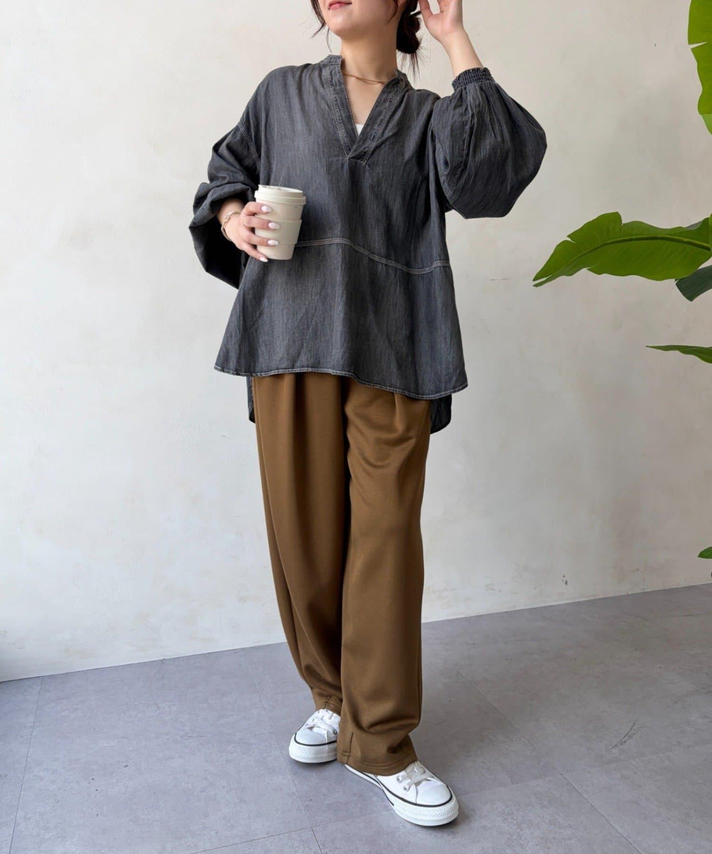 薄款牛仔罩衫