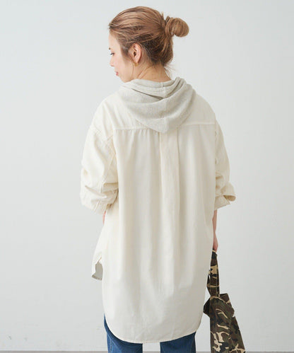 華夫格疊穿連帽衛衣