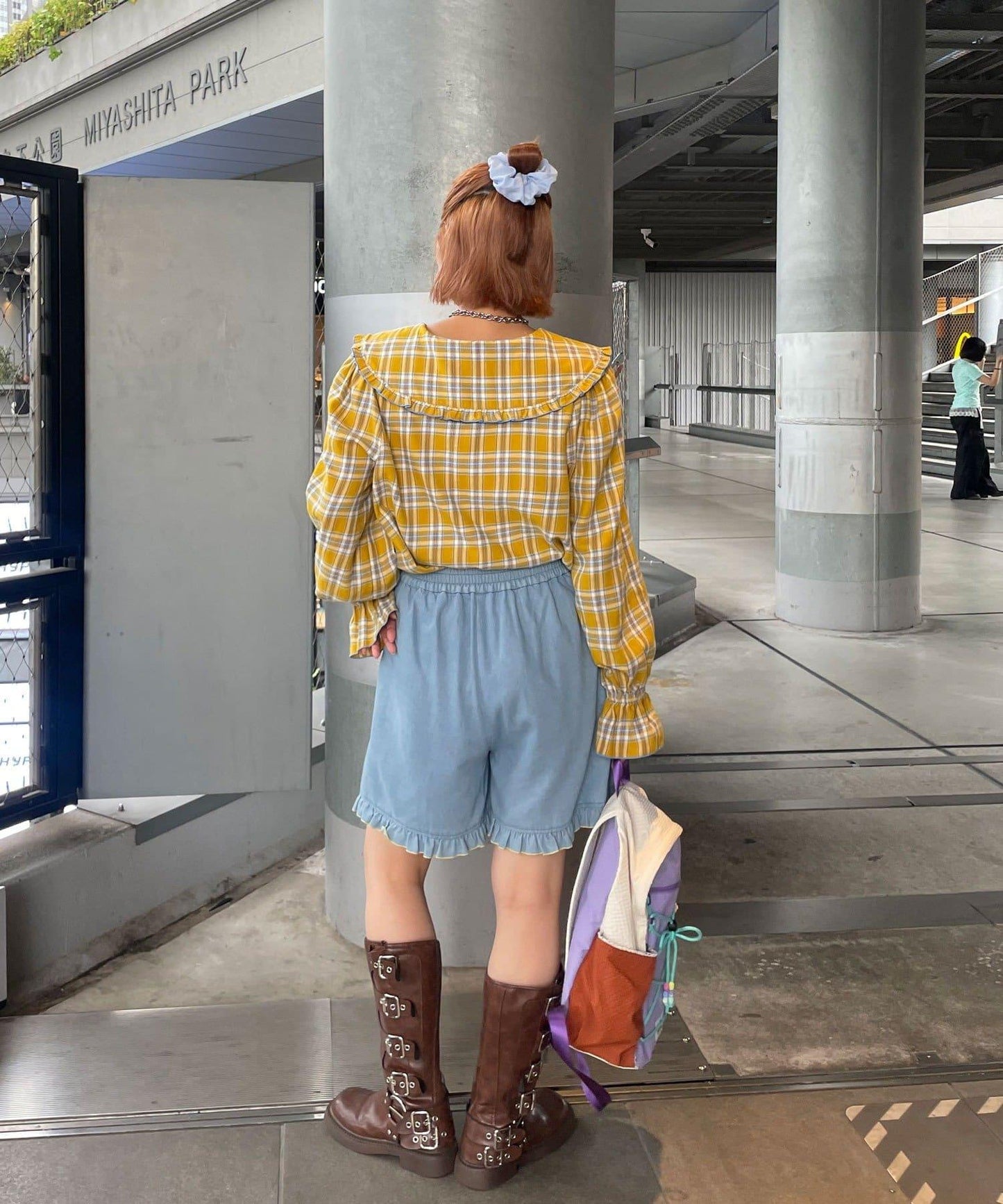 HELLO.SANFRANCISCO 牛仔荷葉邊休閒短褲
