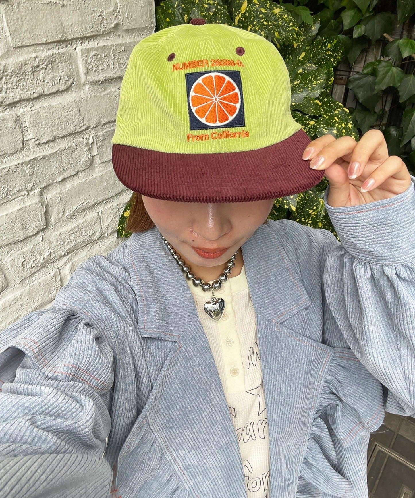 HELLO.SANFRANCISCO 雙色Logo燈芯絨棒球帽