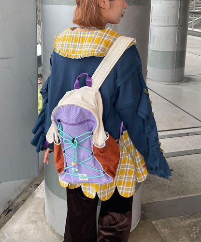 HELLO.SANFRANCISCO 彩色羅紋雙肩包
