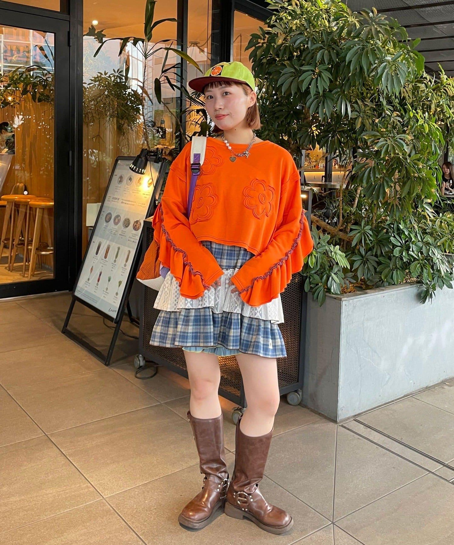 HELLO.SANFRANCISCO/ハローサンフランシスコ 改造花卉荷葉邊短款衛衣