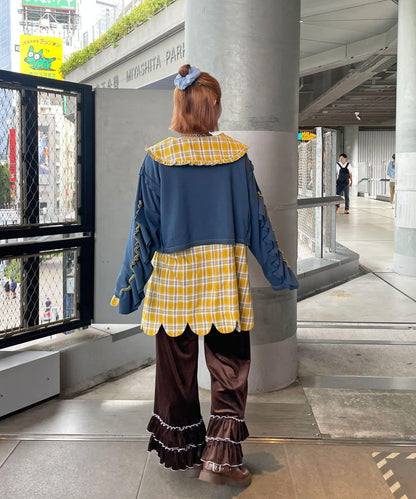 HELLO.SANFRANCISCO/ハローサンフランシスコ 改造花卉荷葉邊短款衛衣