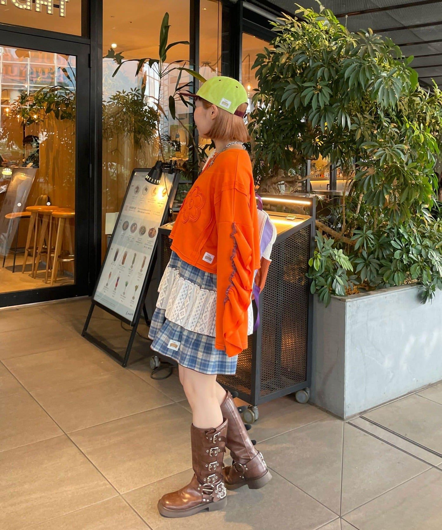 HELLO.SANFRANCISCO/ハローサンフランシスコ 改造花卉荷葉邊短款衛衣