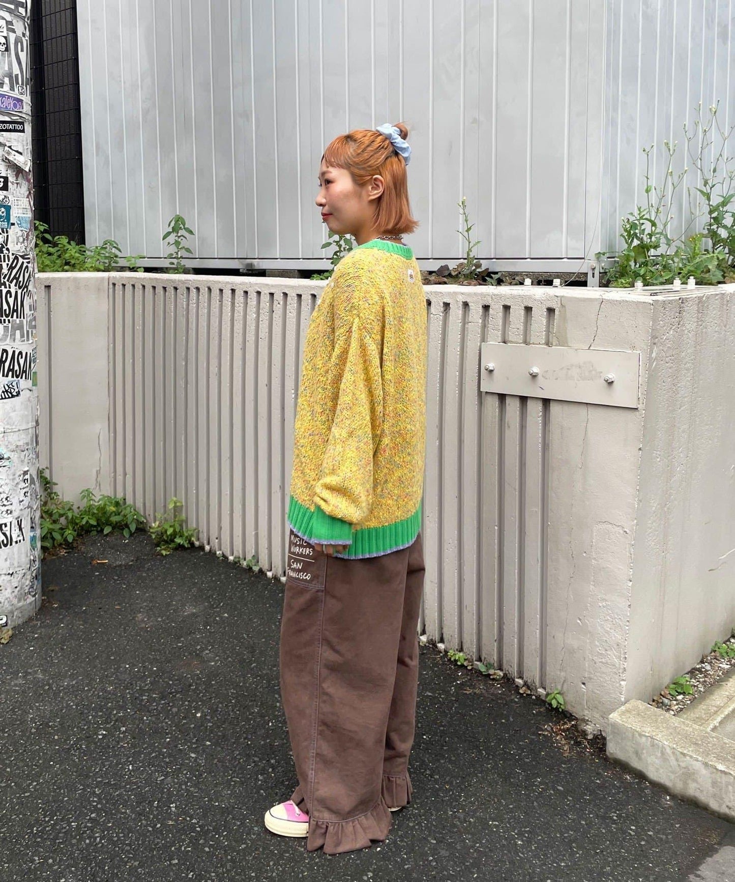 HELLO.SANFRANCISCO 紐扣彩色寬鬆針織衫
