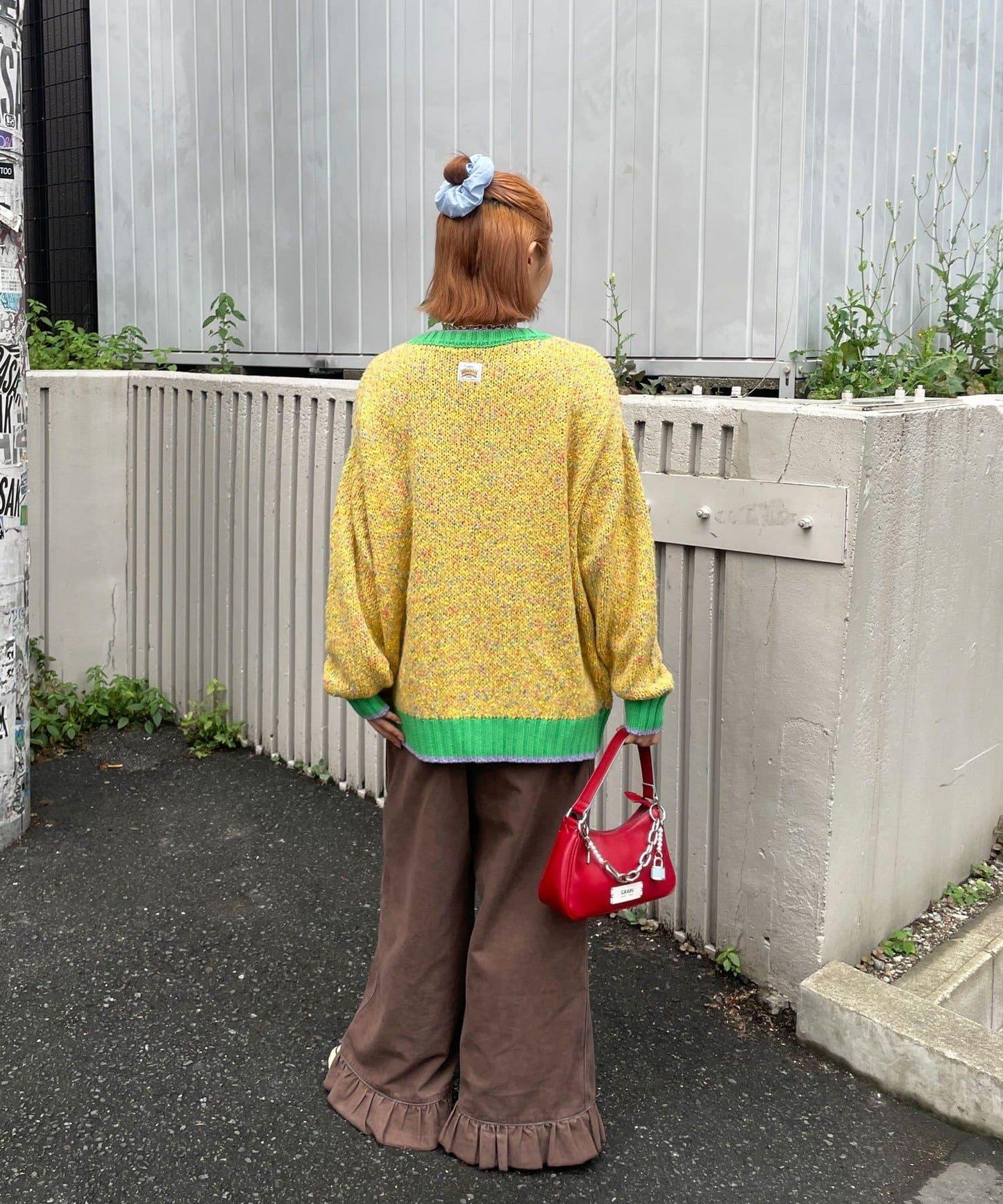 HELLO.SANFRANCISCO 紐扣彩色寬鬆針織衫