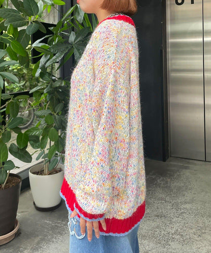 HELLO.SANFRANCISCO 紐扣彩色寬鬆針織衫