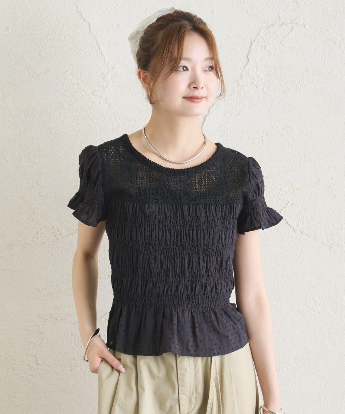 26AW 提花泡泡紗襯衫