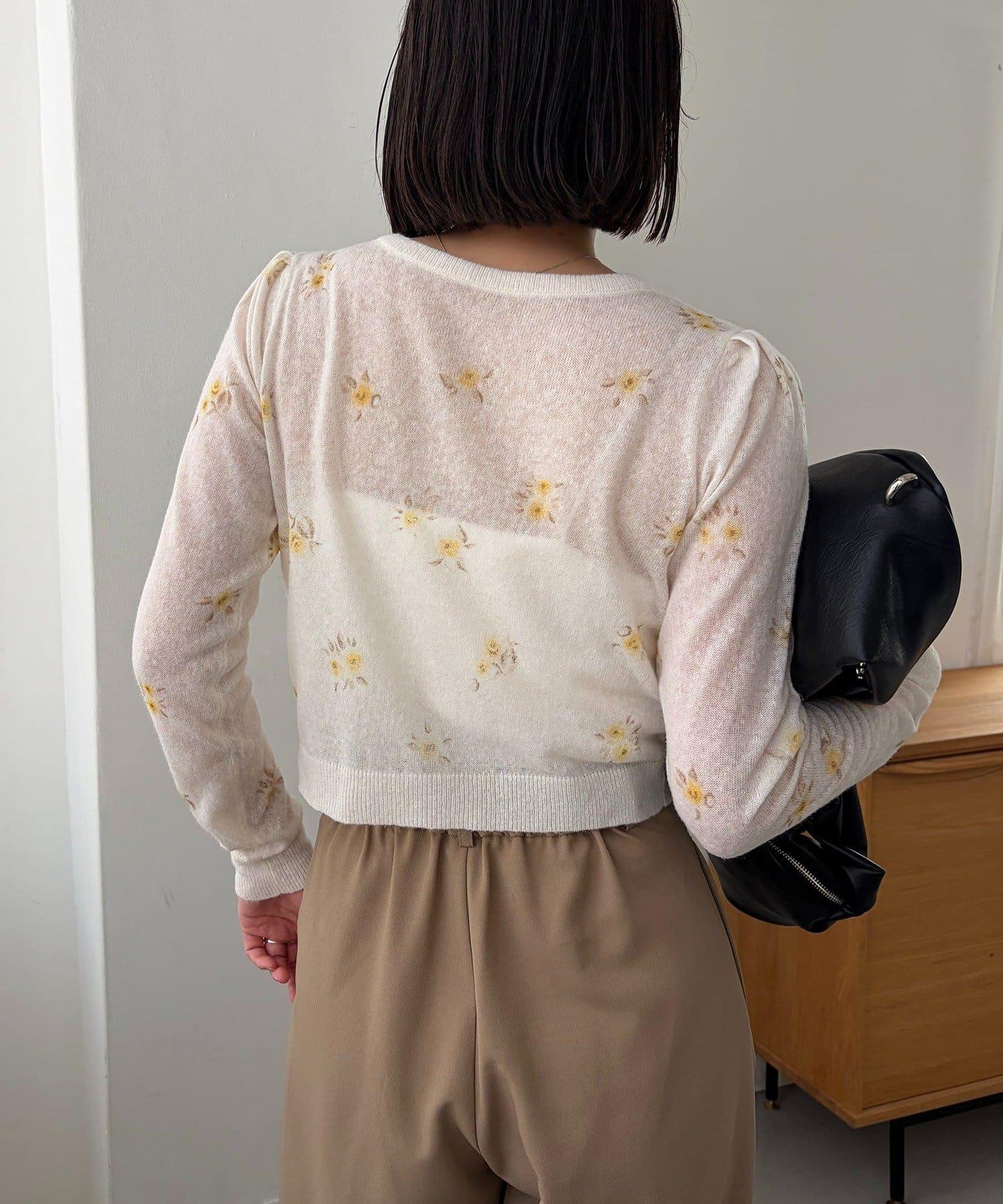 花朵針織開衫