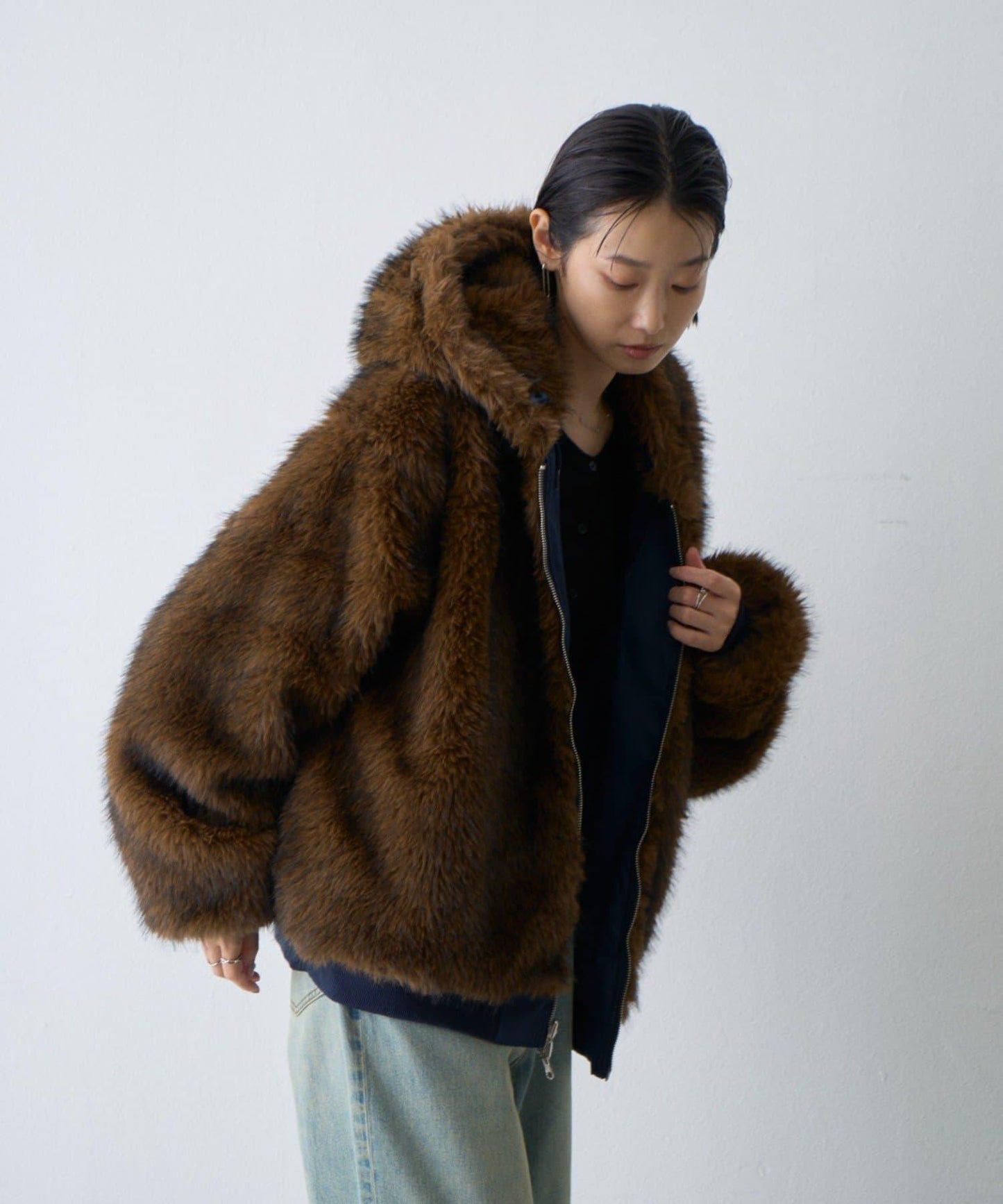 2WAY 可翻面毛領尼龍夾克