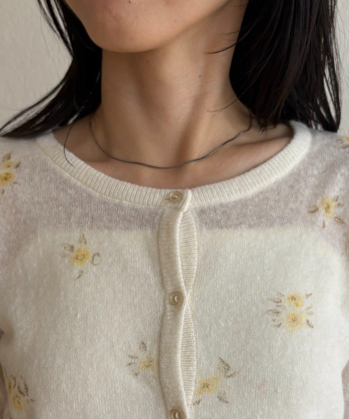 花朵針織開衫