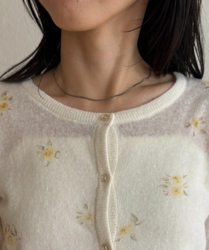 花朵針織開衫