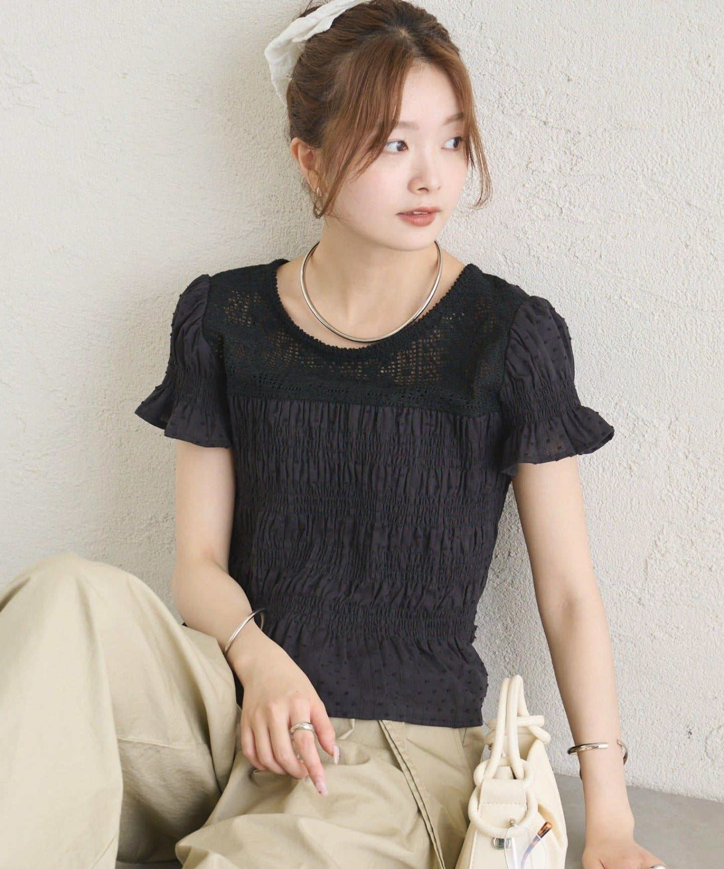 26AW 提花泡泡紗襯衫