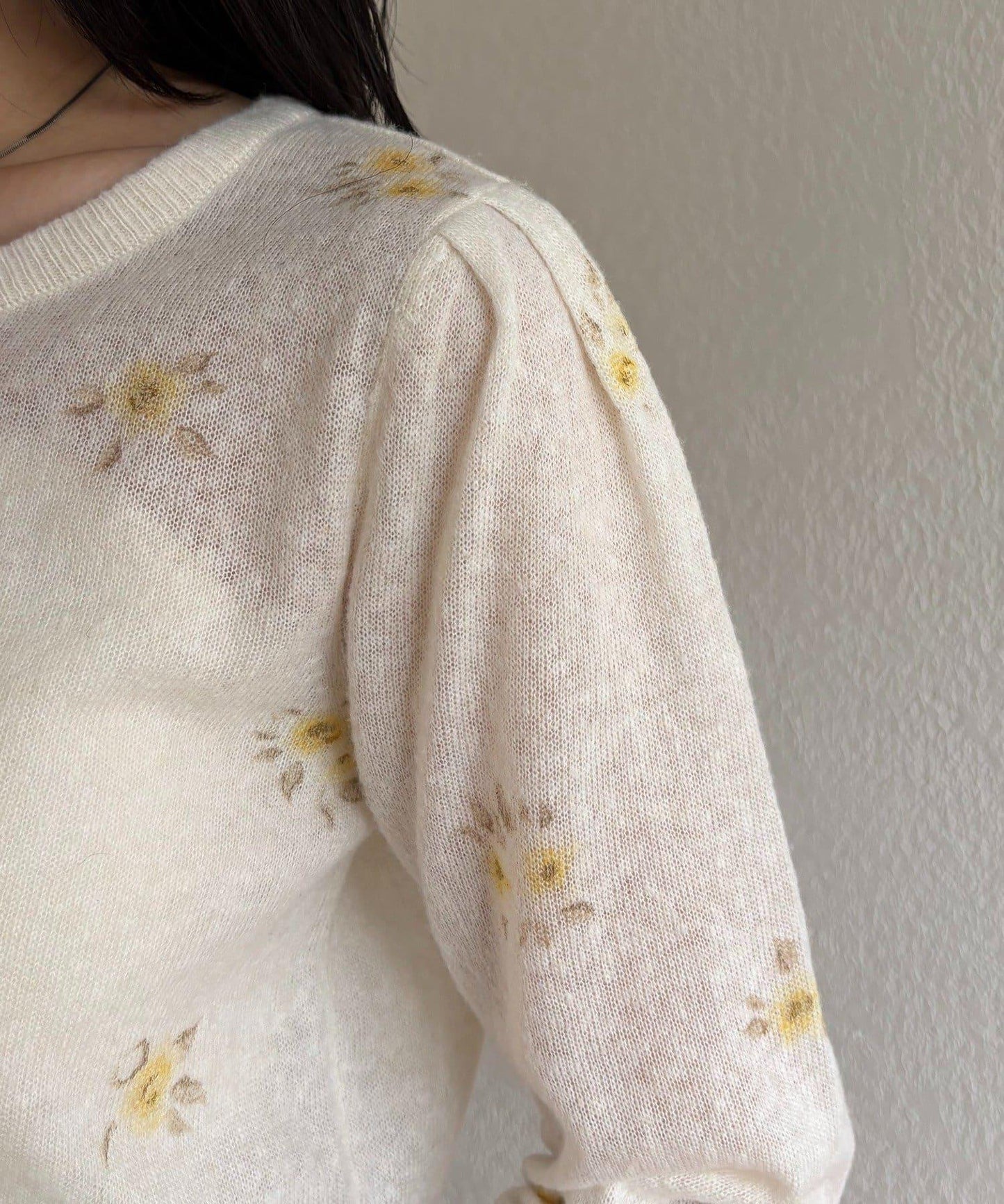 花朵針織開衫