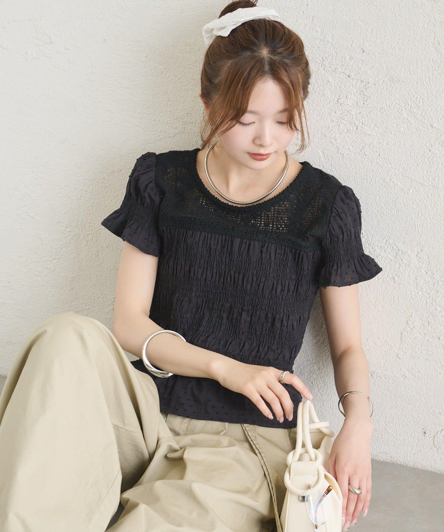 26AW 提花泡泡紗襯衫