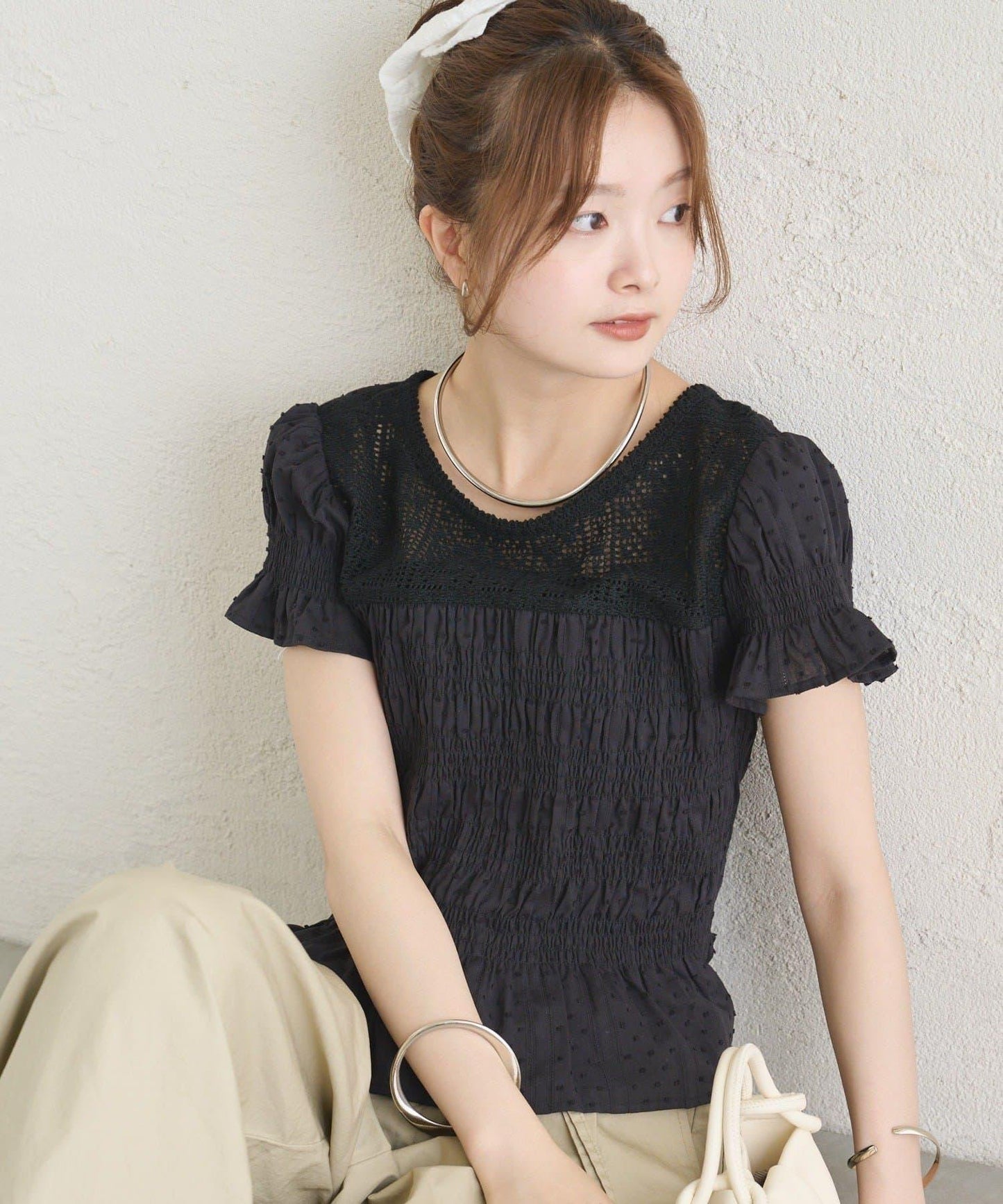 26AW 提花泡泡紗襯衫