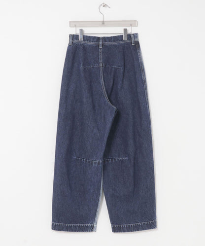 Nomat TWO-TONE DENIM CURVED PANTS