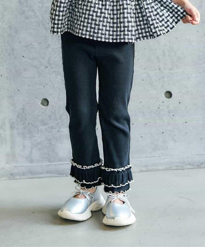 Look at Me!Pants 荷葉邊羅紋打底褲