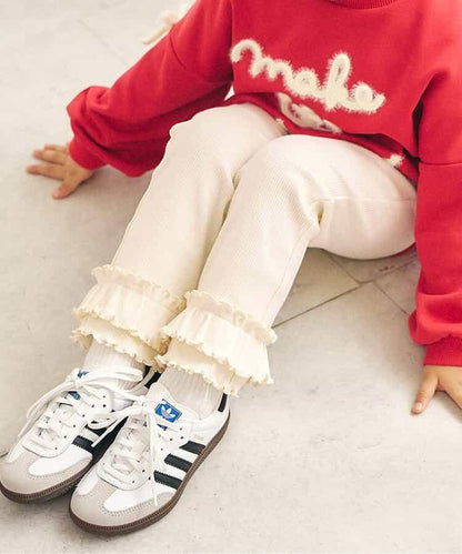 Look at Me!Pants 荷葉邊羅紋打底褲