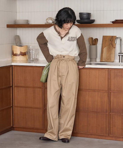 繫帶休閒褲