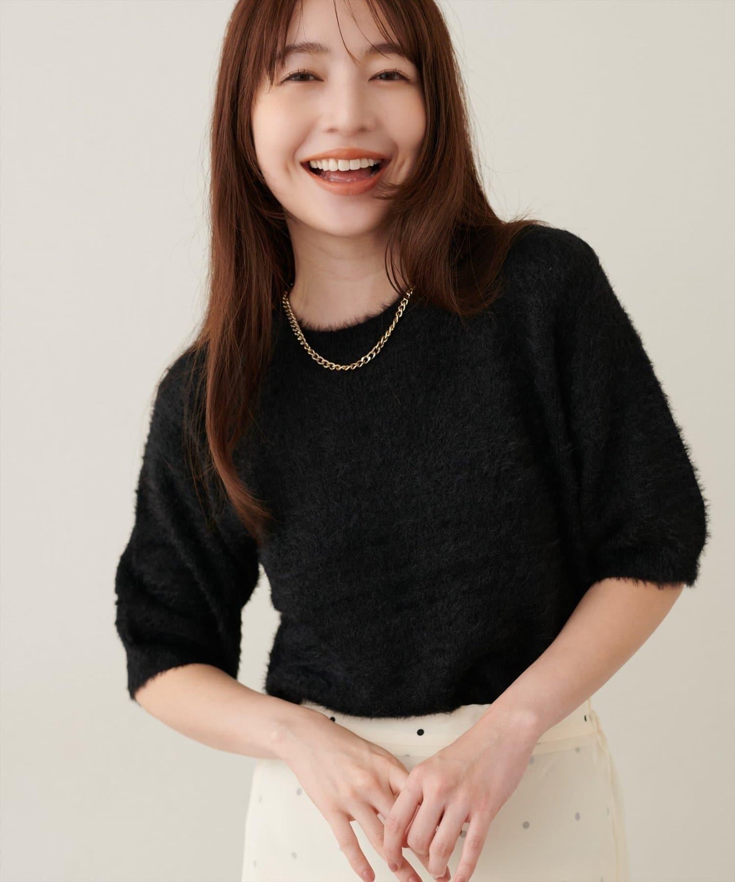 羽毛短袖針織衫