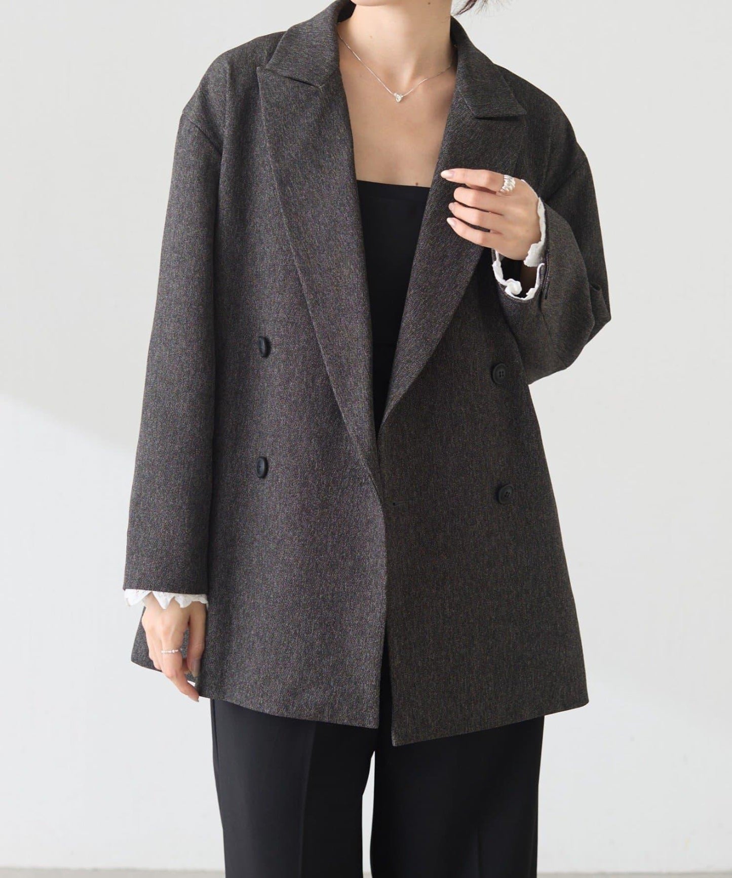 Nuel 蕾絲拼接寬鬆夾克