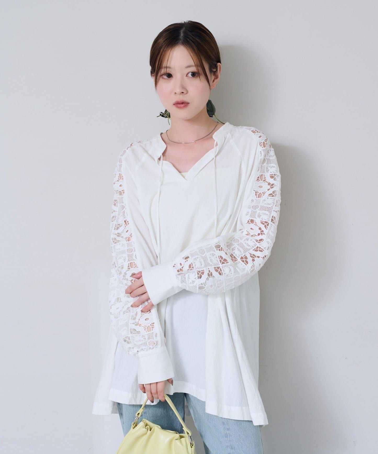 Kastane 袖蕾絲束腰上衣