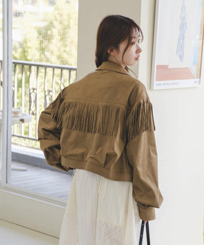 Kastane 麂皮流蘇夾克