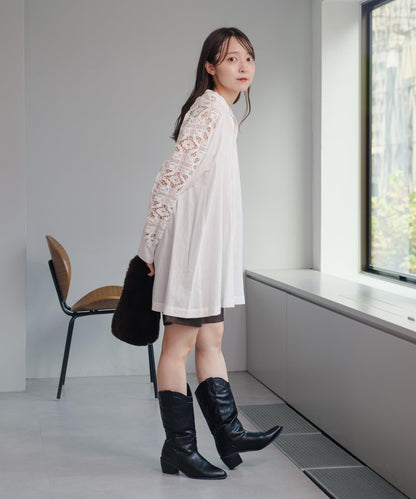 Kastane 袖蕾絲束腰上衣