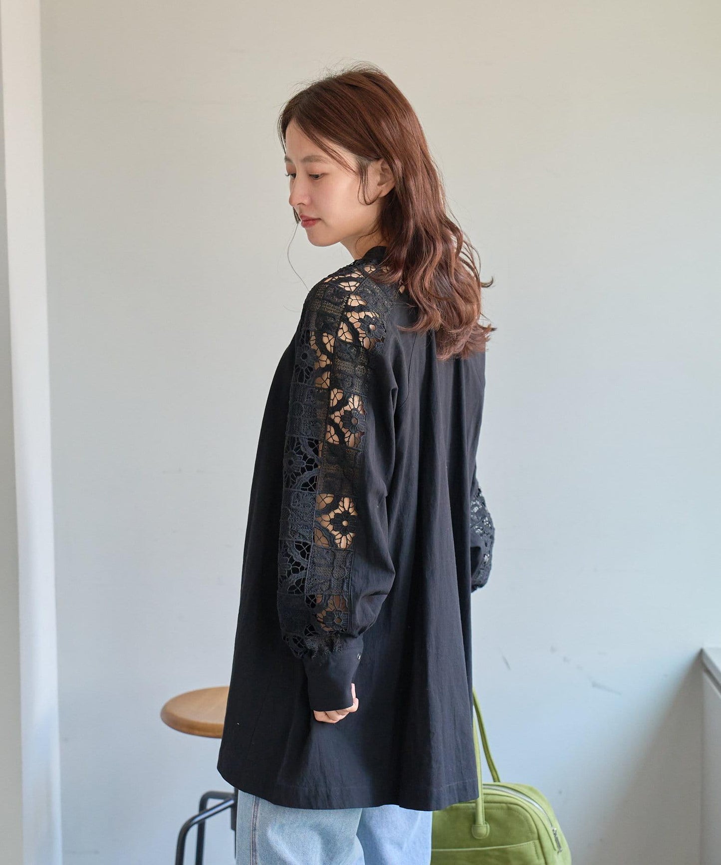 Kastane 袖蕾絲束腰上衣