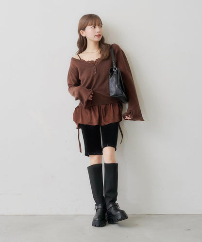 SOLASE KNIT&CAMI SET