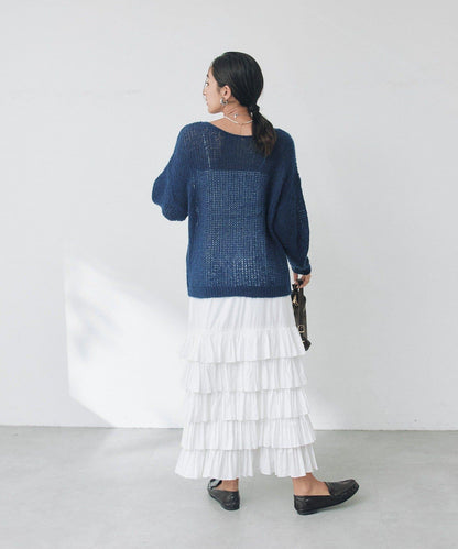 馬海毛混紡 寬鬆高領針織衫