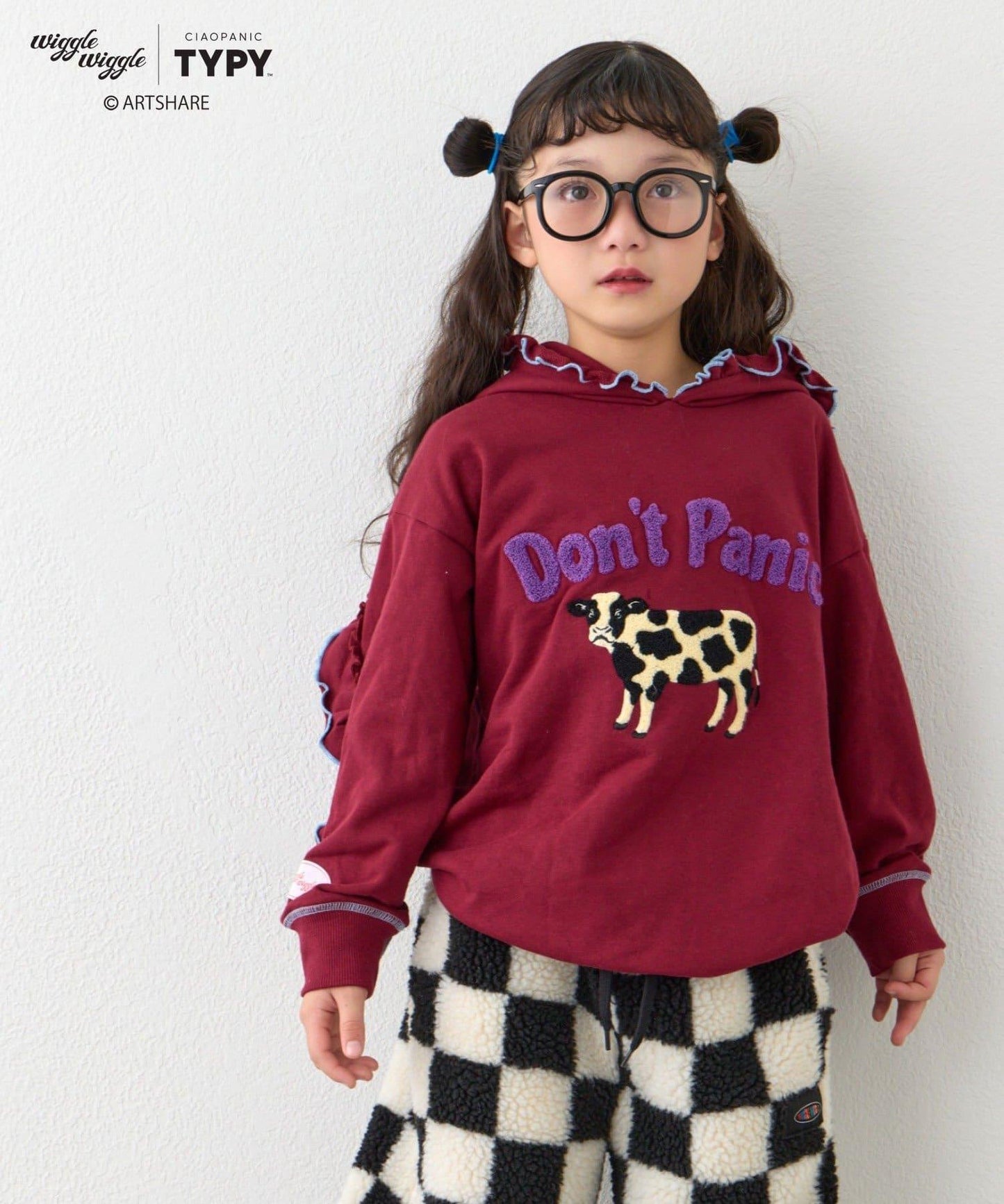 CIAOPANIC TYPY KIDS 拼色花邊連帽衛衣