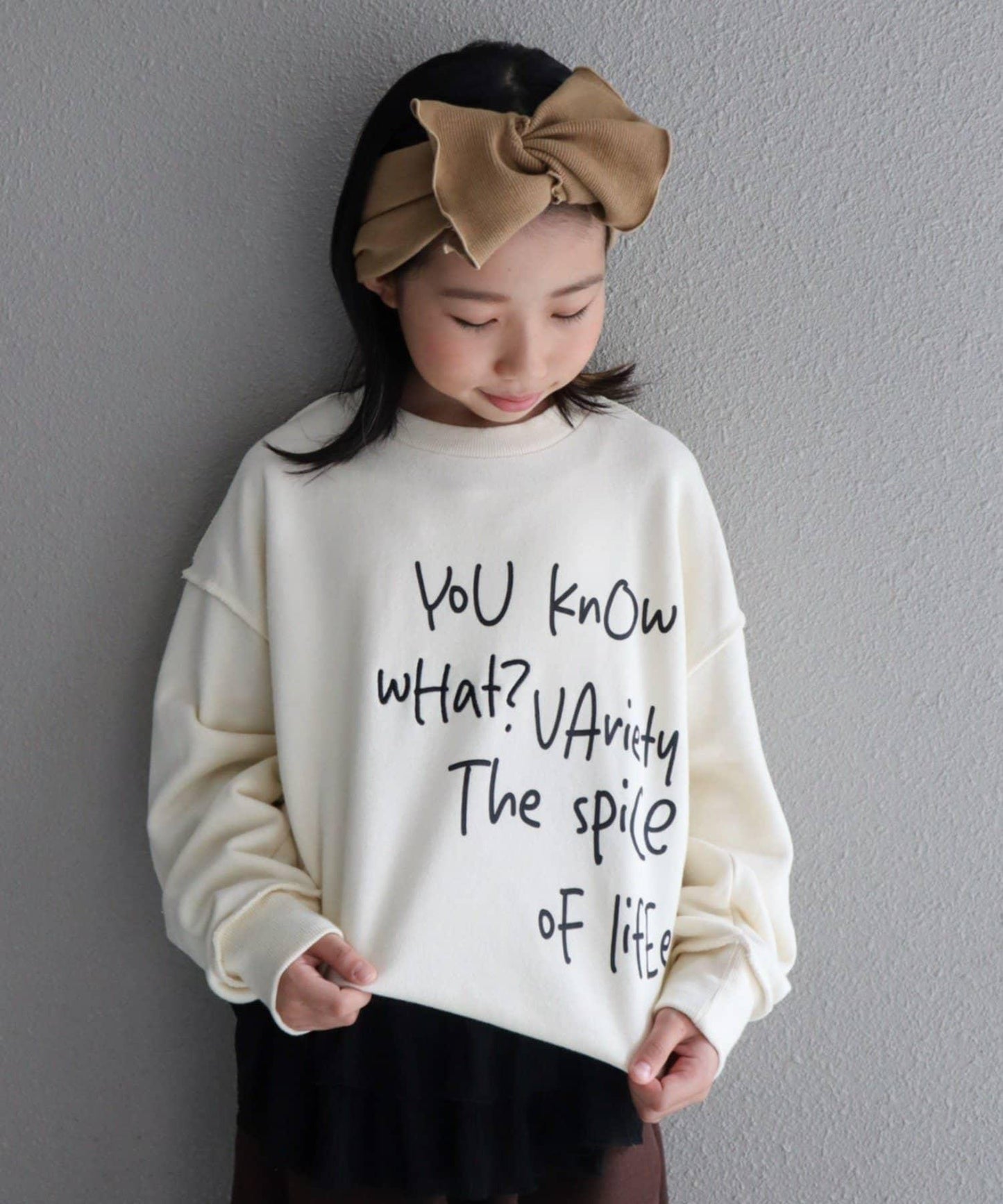 【CIAOPANIC TYPY】【KIDS】刺繡Logo寬鬆衛衣