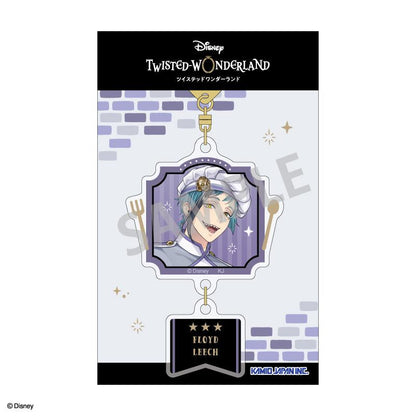 ディズニー ツイステッドワンダーランド_ダブルパーツアクリルキーホルダー　フロイド・リーチ／マスターシェフver.