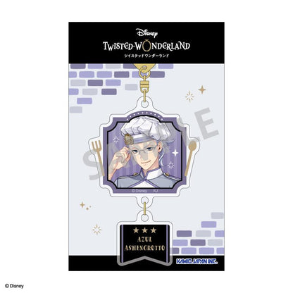 ディズニー ツイステッドワンダーランド_ダブルパーツアクリルキーホルダー　アズール・アーシェングロット／マスターシェフver.