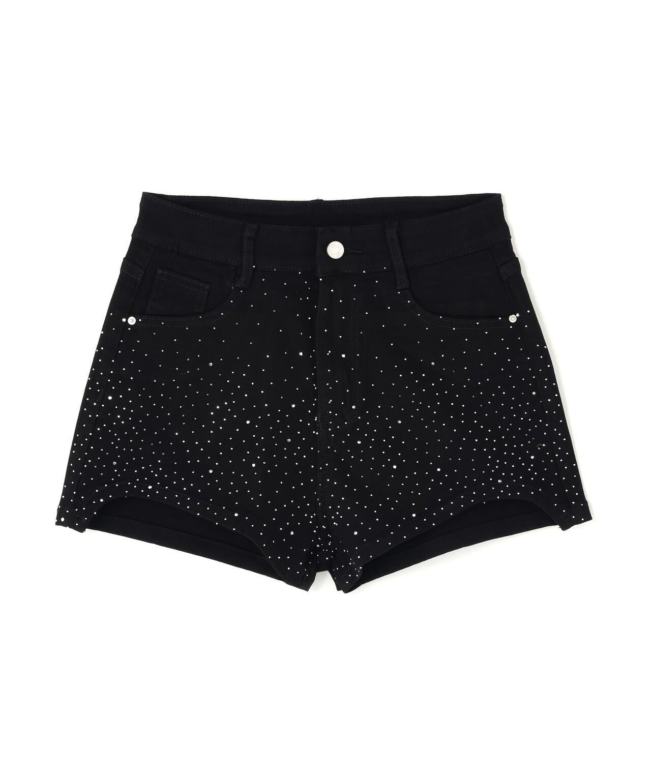 MAVYTH/メヴィス/RHINESTONE FADED DENIM SHORTS