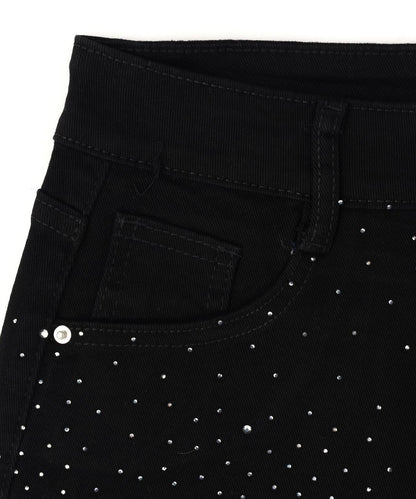 MAVYTH/メヴィス/RHINESTONE FADED DENIM SHORTS