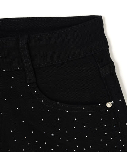 MAVYTH/メヴィス/RHINESTONE FADED DENIM SHORTS