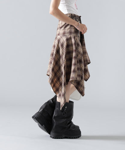 MAVYTH/メヴィス/TROMPEIL CHECK SKIRT