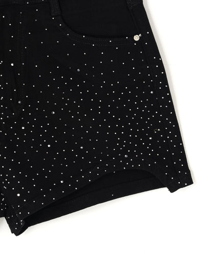 MAVYTH/メヴィス/RHINESTONE FADED DENIM SHORTS