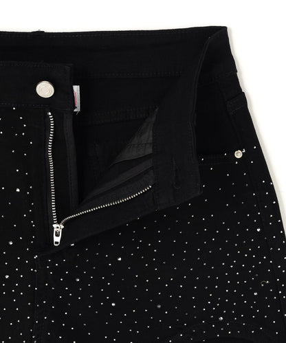 MAVYTH/メヴィス/RHINESTONE FADED DENIM SHORTS