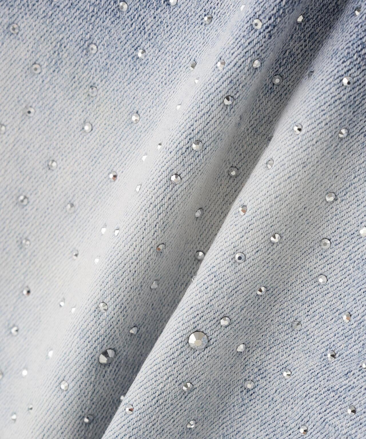 MAVYTH/メヴィス/RHINESTONE FADED DENIM SHORTS
