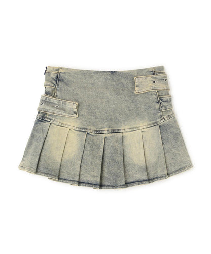MAVYTH/メヴィス/W BELT DENIM MINI SKIRT