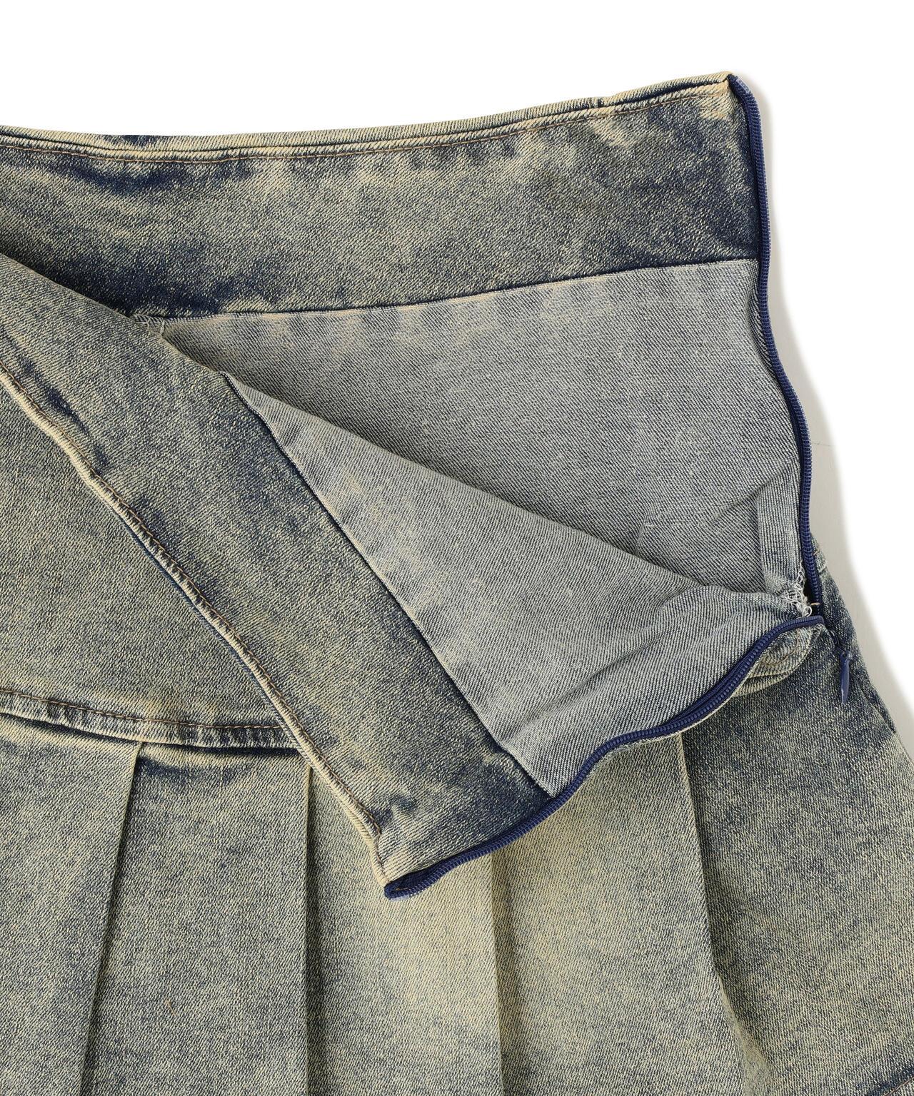 MAVYTH/メヴィス/W BELT DENIM MINI SKIRT