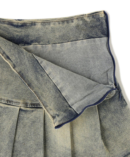MAVYTH/メヴィス/W BELT DENIM MINI SKIRT